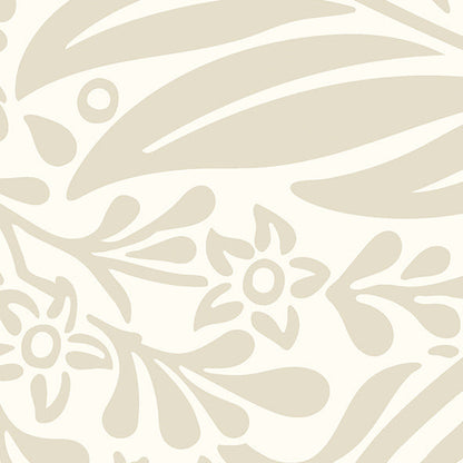 Origin Murals Trailing Ferns Stone And Linen 350cm X 280cm - Hot Tub Shop