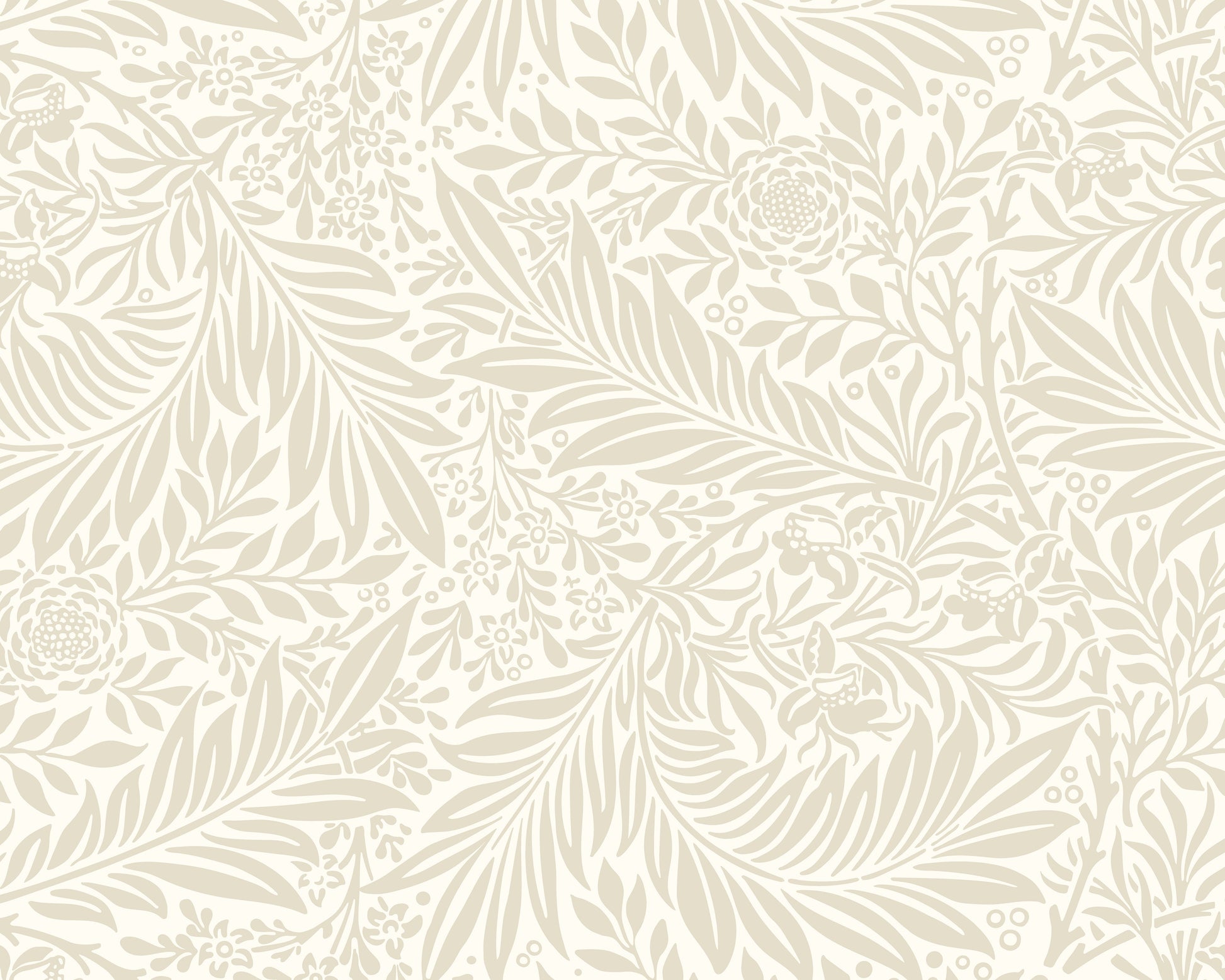 Origin Murals Trailing Ferns Stone And Linen 350cm X 280cm - Hot Tub Shop