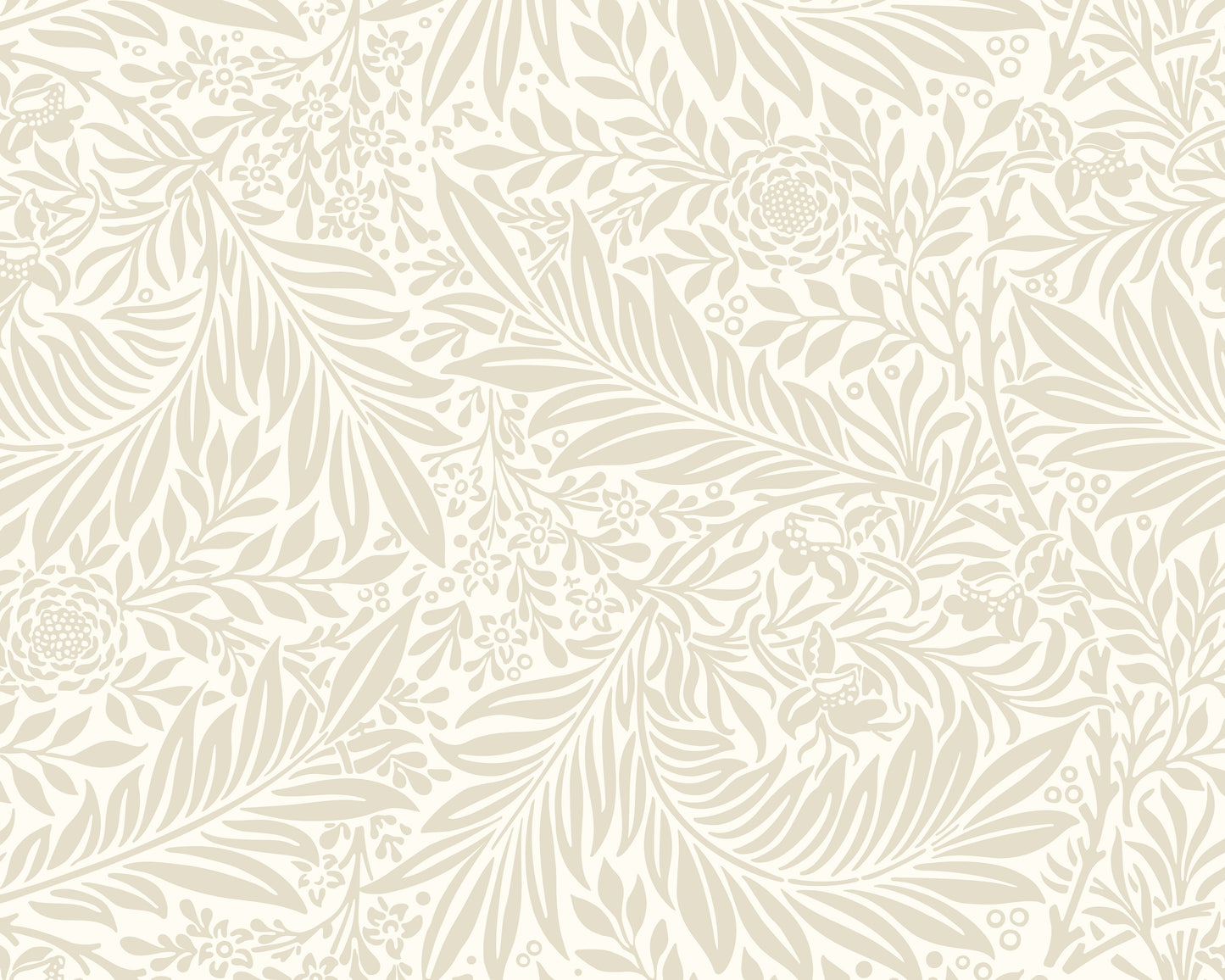 Origin Murals Trailing Ferns Stone And Linen 300cm X 240cm - Hot Tub Shop