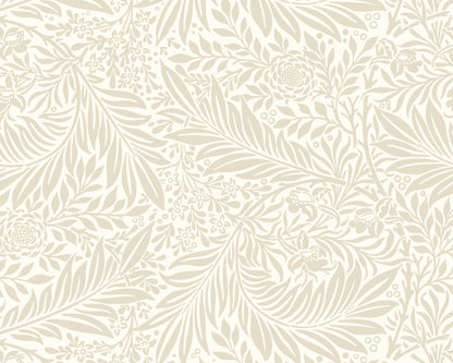 Origin Murals Trailing Ferns Stone And Linen 300cm X 240cm - Hot Tub Shop