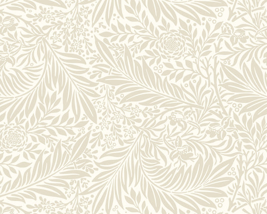 Origin Murals Trailing Ferns Stone And Linen 300cm X 240cm - Hot Tub Shop