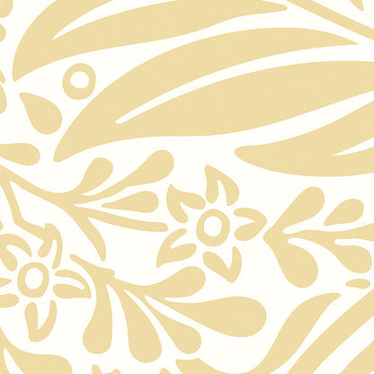 Origin Murals Trailing Ferns Soft Gold 350cm X 280cm - Hot Tub Shop