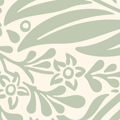 Origin Murals Trailing Ferns Sage Green 350cm X 280cm