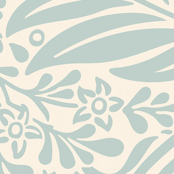 Origin Murals Trailing Ferns Duck Egg 350cm X 280cm