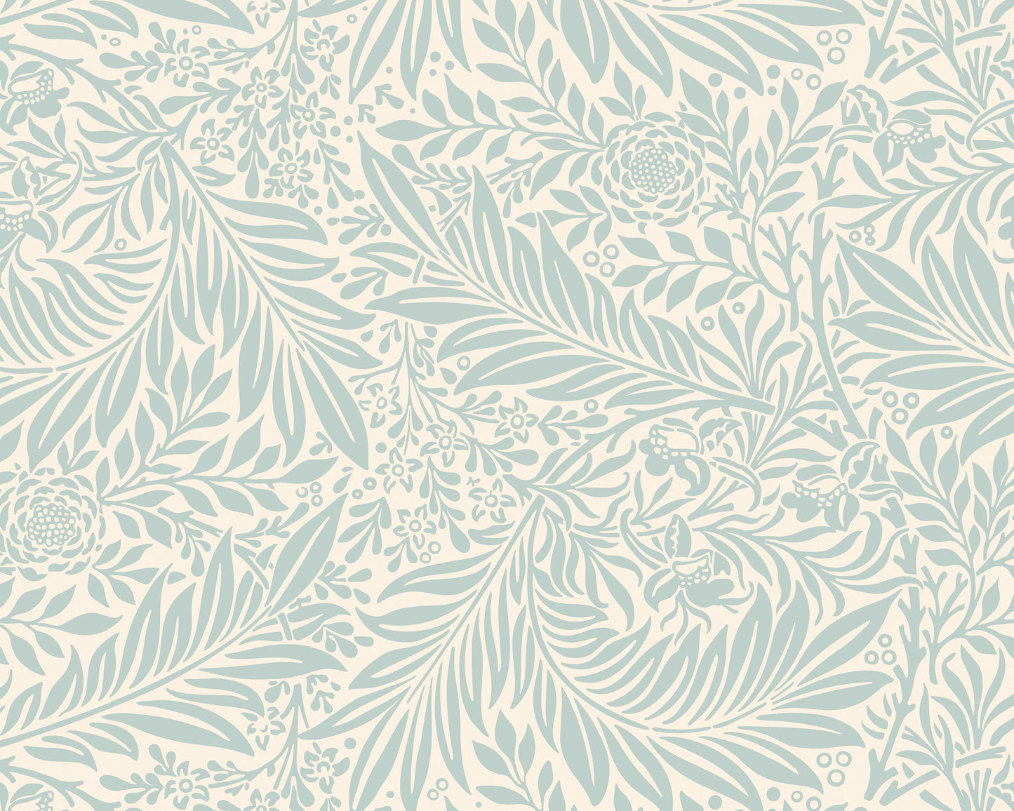 Origin Murals Trailing Ferns Duck Egg 350cm X 280cm