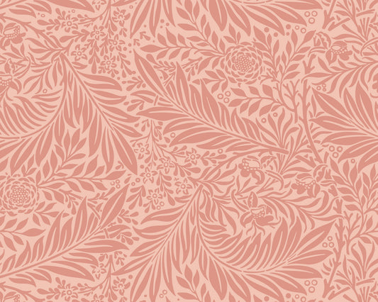 Origin Murals Trailing Ferns Warm Coral 350cm X 280cm