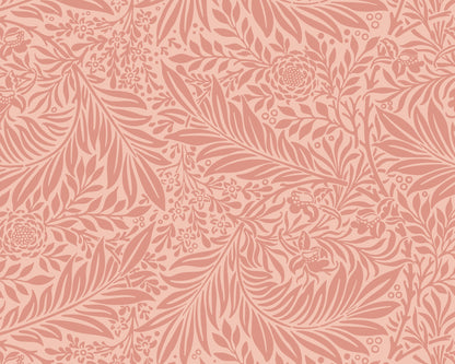 Origin Murals Trailing Ferns Warm Coral 300cm X 240cm