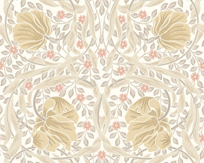 Origin Murals Flower Circle Linen And Blush 350cm X 280cm