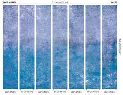 Origin Murals Grunge Distressed Effect Blue 350cm X 280cm