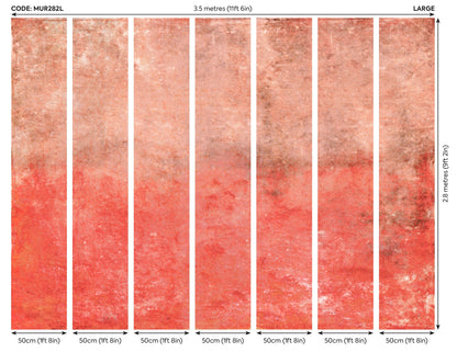 Origin Murals Grunge Distressed Effect Red 350cm X 280cm