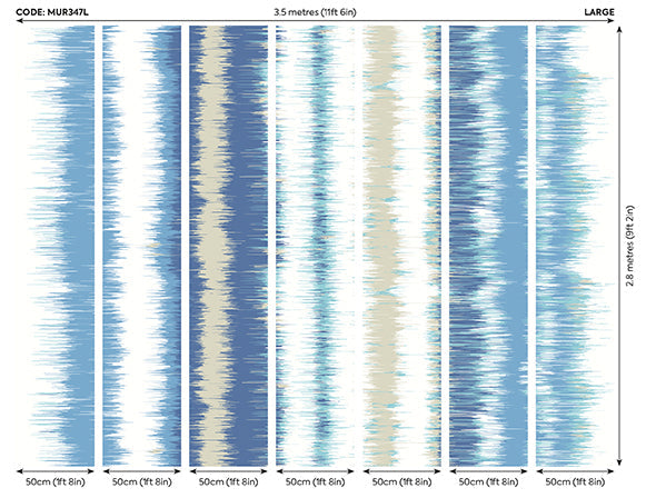 Origin Murals Linear Stripe Navy Blue 350cm X 280cm