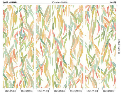 Origin Murals Willow Leaves Apple Green 350cm X 280cm