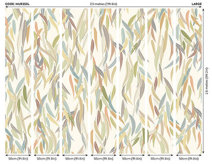 Origin Murals Willow Leaves Natural Stone 350cm X 280cm