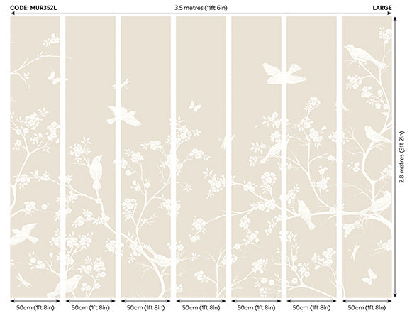 Origin Murals Blossom Trail Natural Stone 350cm X 280cm