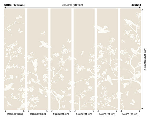 Origin Murals Blossom Trail Natural Stone 300cm X 240cm