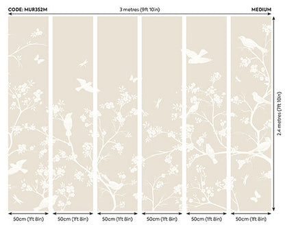 Origin Murals Blossom Trail Natural Stone 300cm X 240cm