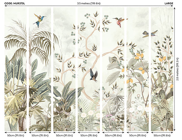 Origin Murals Lemon Tree Forest Natural Sage 350cm X 280cm