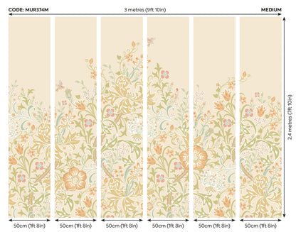 Origin Murals Trailing Lily Buttercup 300cm X 240cm