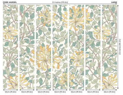 Origin Murals Honeysuckle Seafoam 350cm X 280cm