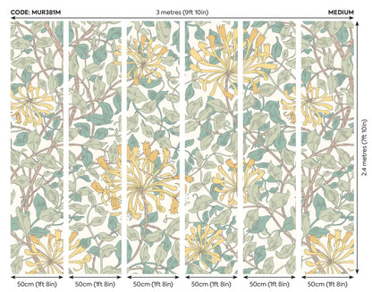 Origin Murals Honeysuckle Seafoam 300cm X 240cm