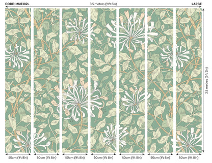 Origin Murals Honeysuckle Soft Jade 350cm X 280cm