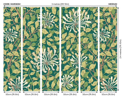 Origin Murals Honeysuckle Forest Green 300cm X 240cm