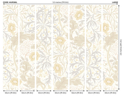 Origin Murals Trailing Seaweed Garden Chalk And Stone 350cm X 280cm