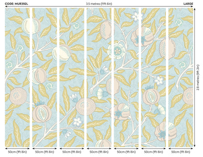 Origin Murals Fruit And Foliage Wedgewood Blue 350cm X 280cm