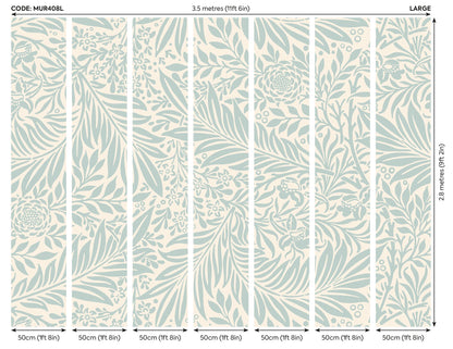 Origin Murals Trailing Ferns Duck Egg 350cm X 280cm