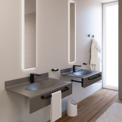 Origins Living Gedy Outline Open Toilet Roll Holder Matt Black - Hot Tub Shop