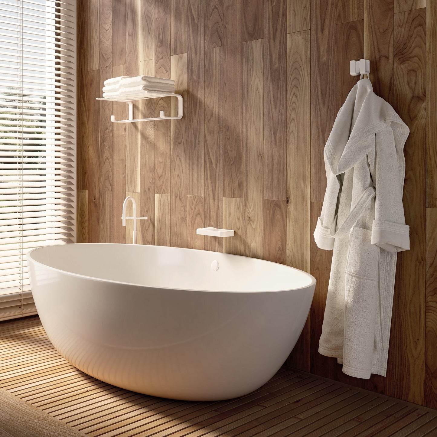 Origins Living Gedy Outline Corner Shower Basket Matt White
