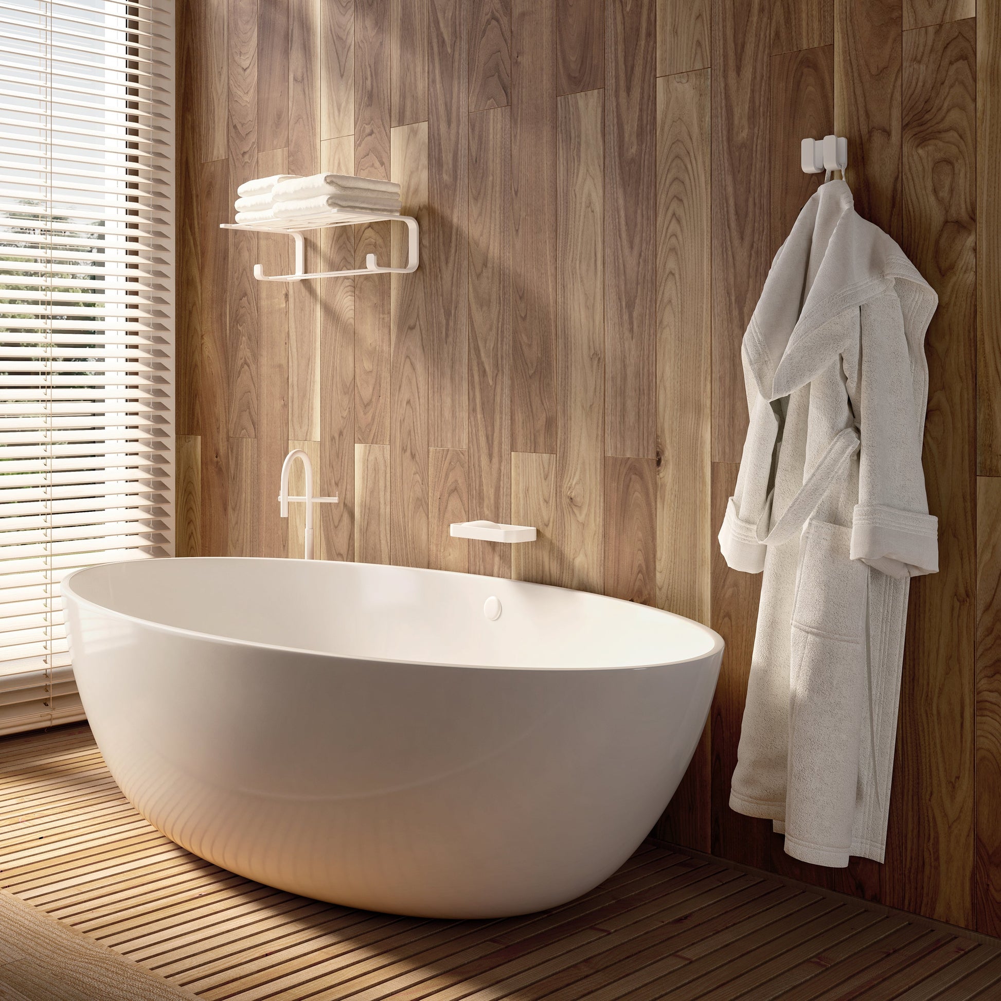 Origins Living Gedy Outline Robe Hook Matt White - Hot Tub Shop