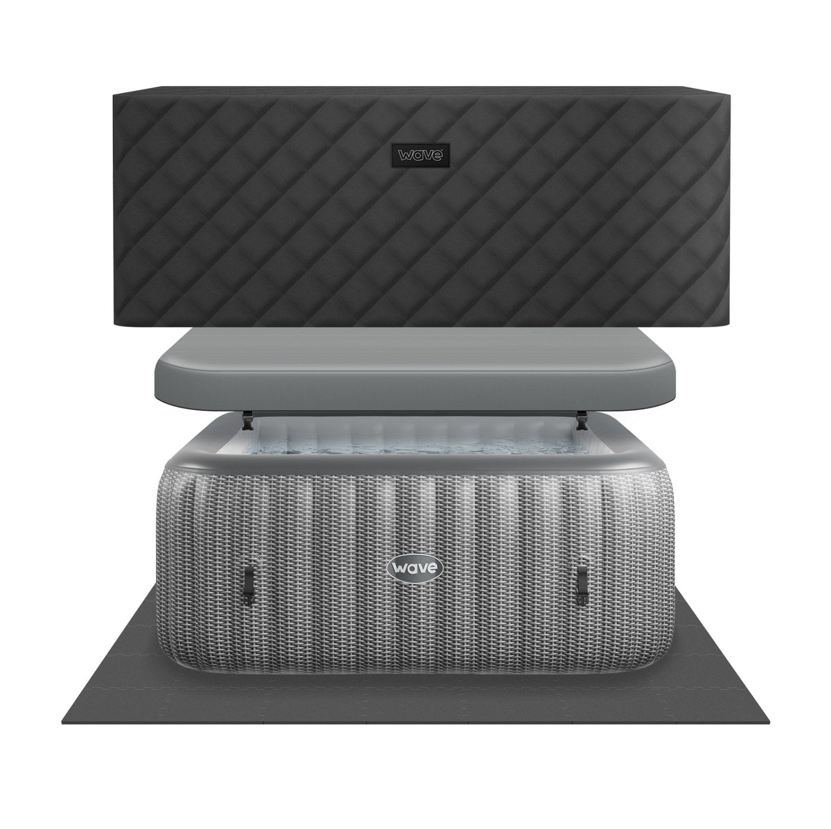 Pacific | 4/6-Person Inflatable Hot Tub | Integrated Heater | UKCA