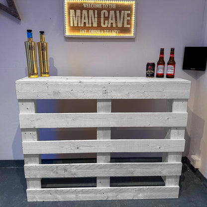 Rustic Wooden Pallet Style Bar - Hot Tub Shop