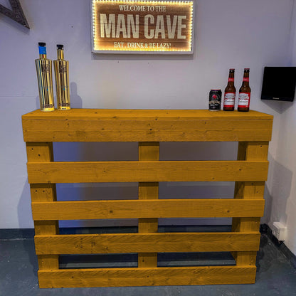 Rustic Wooden Pallet Style Bar - Hot Tub Shop
