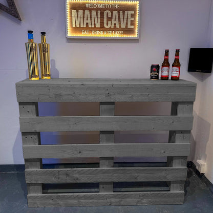 Rustic Wooden Pallet Style Bar - Hot Tub Shop