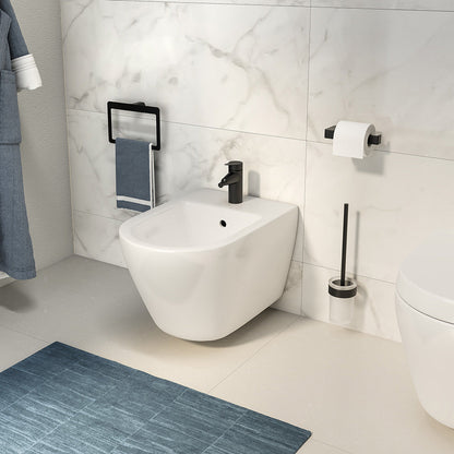 Origins Living Gedy Pirenei Open Toilet Roll Holder Matt Black