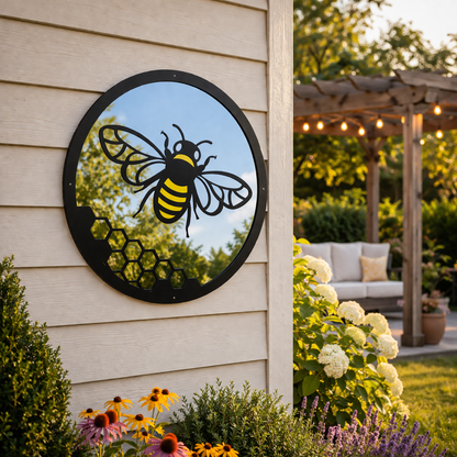 Honey Bee Garden Mirror