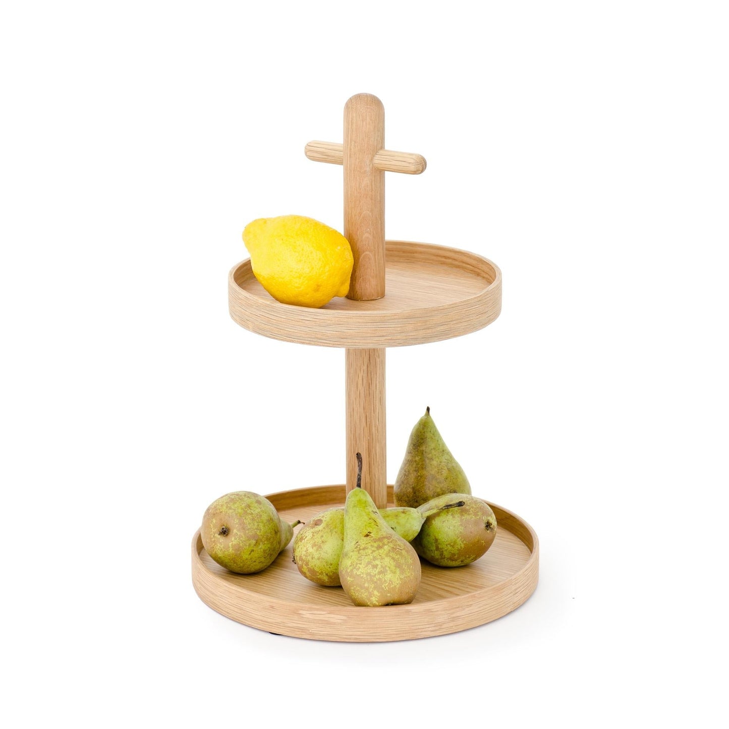 Wireworks Two Tier Fruit Stand Oak