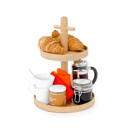 Wireworks Two Tier Fruit Stand Oak