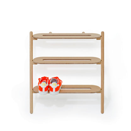 Wireworks Shoe Rack Heel Bar Oak