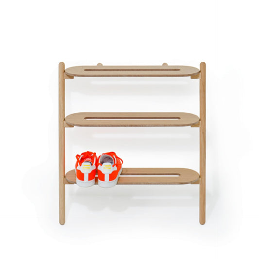Wireworks Shoe Rack Heel Bar Oak