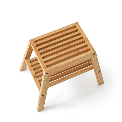 Wireworks Slatted Stool Bamboo