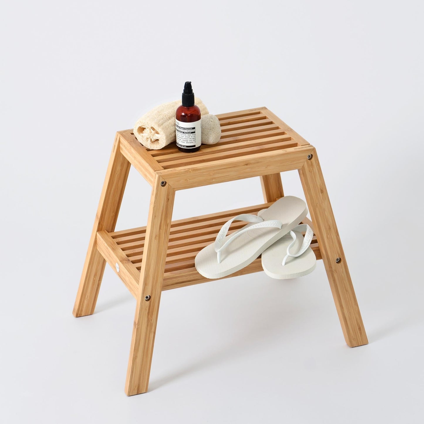 Wireworks Slatted Stool Bamboo