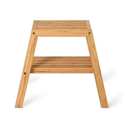 Wireworks Slatted Stool Bamboo