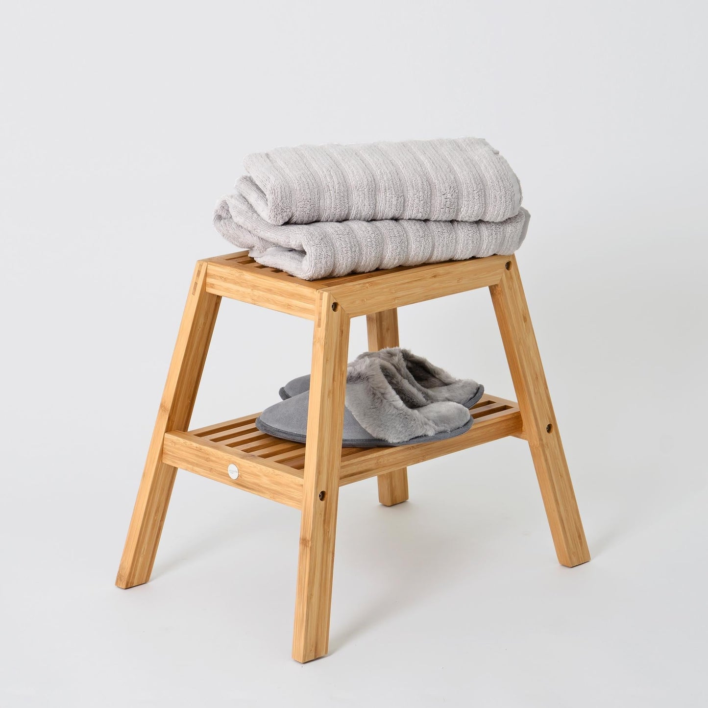 Wireworks Slatted Stool Bamboo
