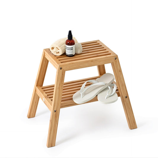Wireworks Slatted Stool Bamboo