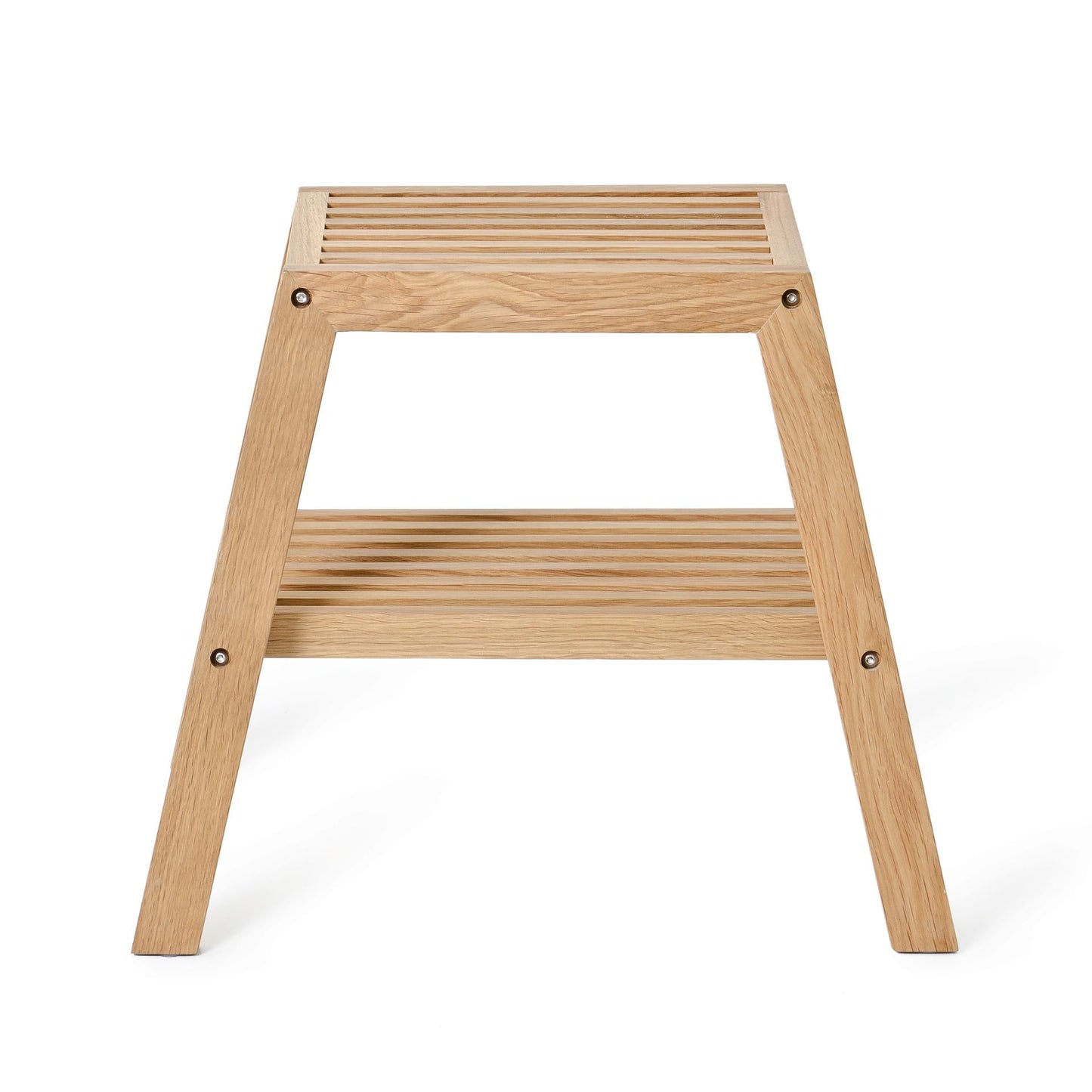Wireworks Slatted Stool Oak