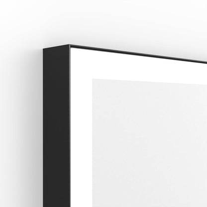 Origins Living Tate Light Rectangular Mirror 50x100cm Matt Black