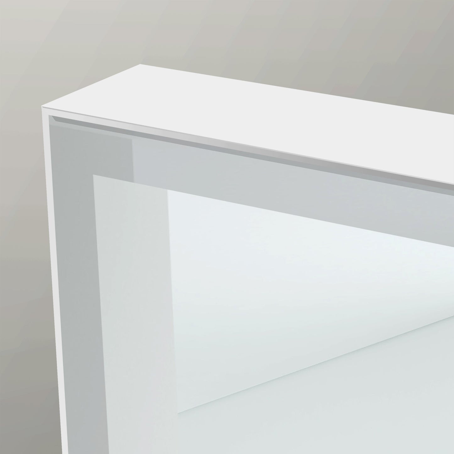 Origins Living Tate Light Square Mirror 70x70cm Matt White